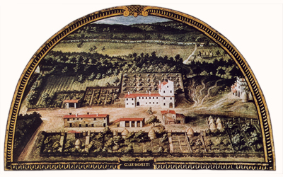 La villa medicea di Collesalvetti (G. Utens, fine XVI sec.)